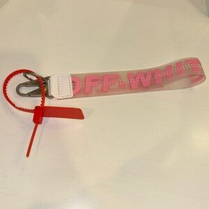 OFF WHITE Pink Keychain